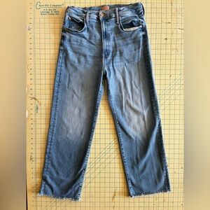 Mother Jeans Rambler Flood Size 32 Women's Distressed/Raw Hem